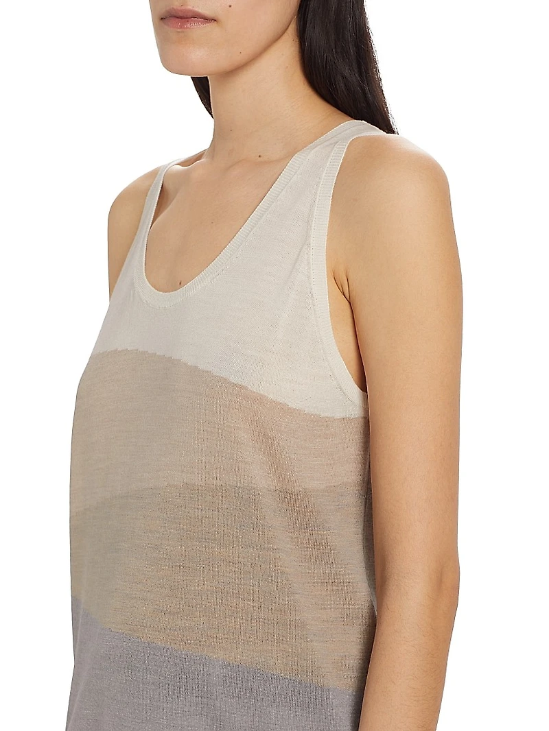 Colorblocked Wool Tank