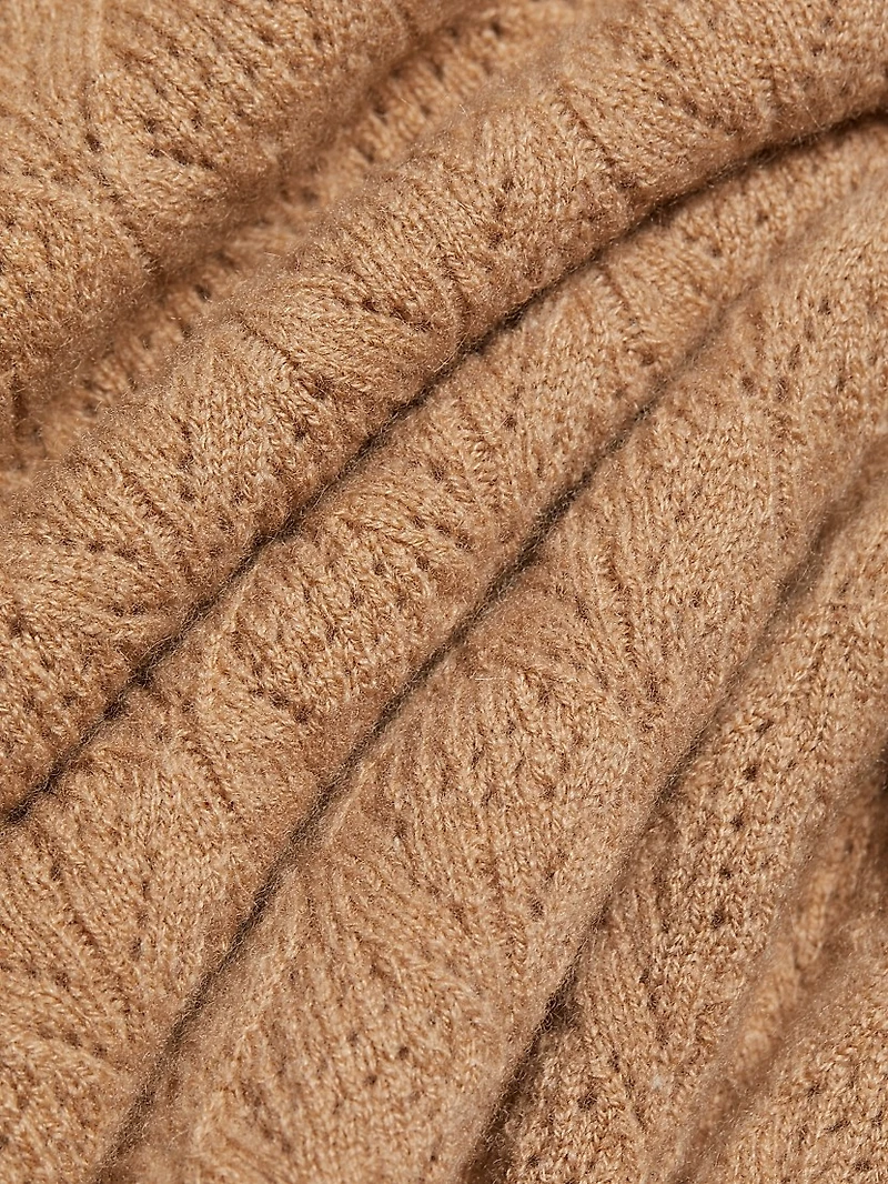 COLLECTION Pointelle V-Neck Cashmere Sweater