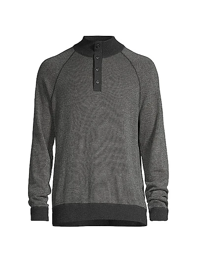 Birdseye Mock Turtleneck Sweater
