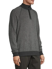 Birdseye Mock Turtleneck Sweater