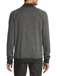 Birdseye Mock Turtleneck Sweater