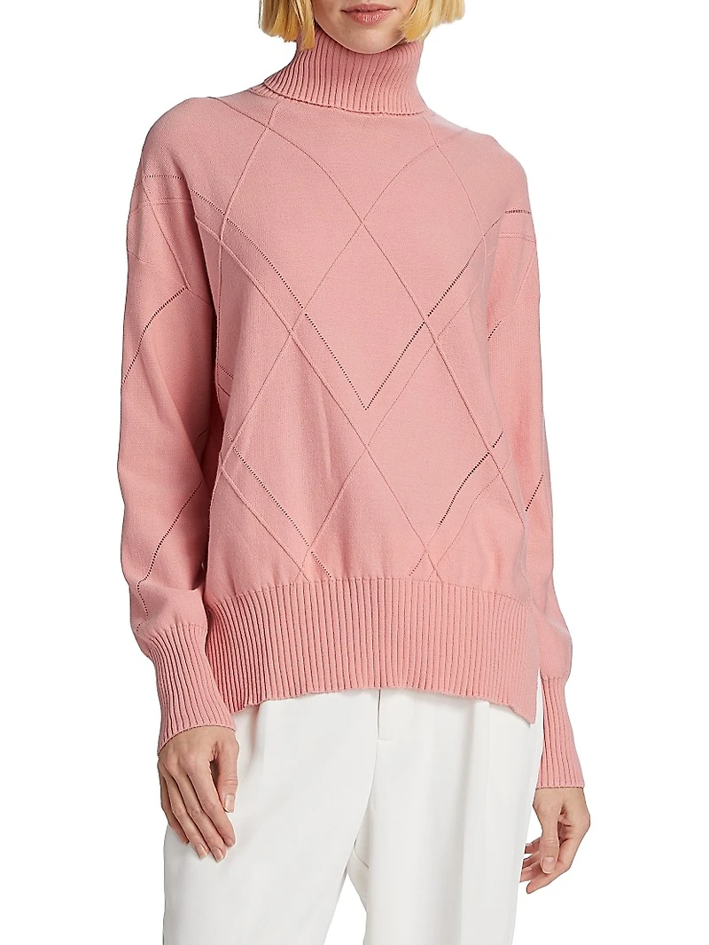 Knit Cotton Turtleneck Sweater