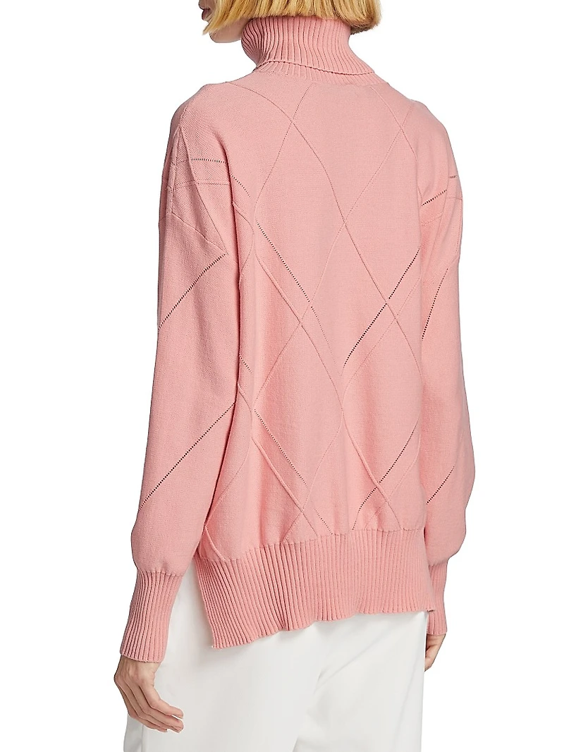 Knit Cotton Turtleneck Sweater