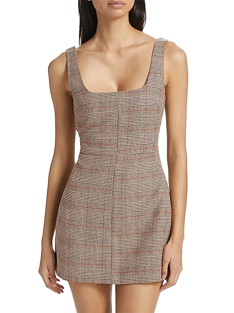 Elena Plaid Tailored Minidress