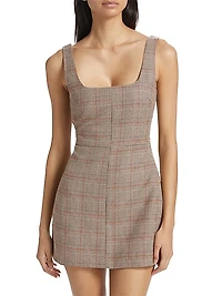 Elena Plaid Tailored Minidress