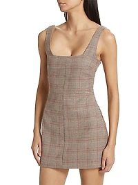 Elena Plaid Tailored Minidress