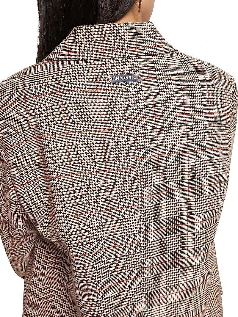 Elena Plaid Boyfriend Blazer