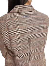 Elena Plaid Boyfriend Blazer