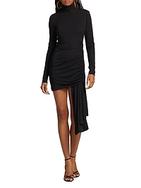 Ronaldo Ruched Jersey Drape Minidress