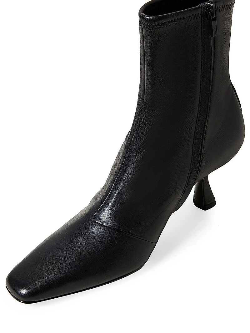 Thandy Curved Heel Leather Booties