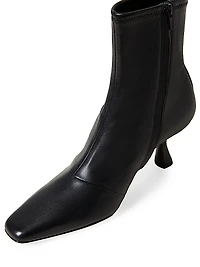 Thandy Curved Heel Leather Booties