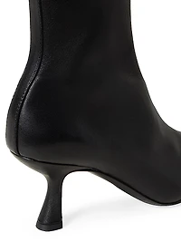 Thandy Curved Heel Leather Booties