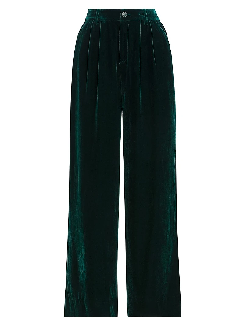 Rylie Velvet Wide-Leg Pants