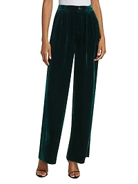 Rylie Velvet Wide-Leg Pants