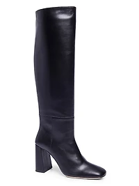 Syd 95MM Leather Block-Heel Boots