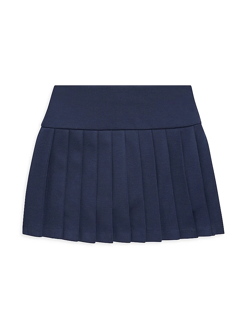 Little Girl's & Pleated Ponte Skirt