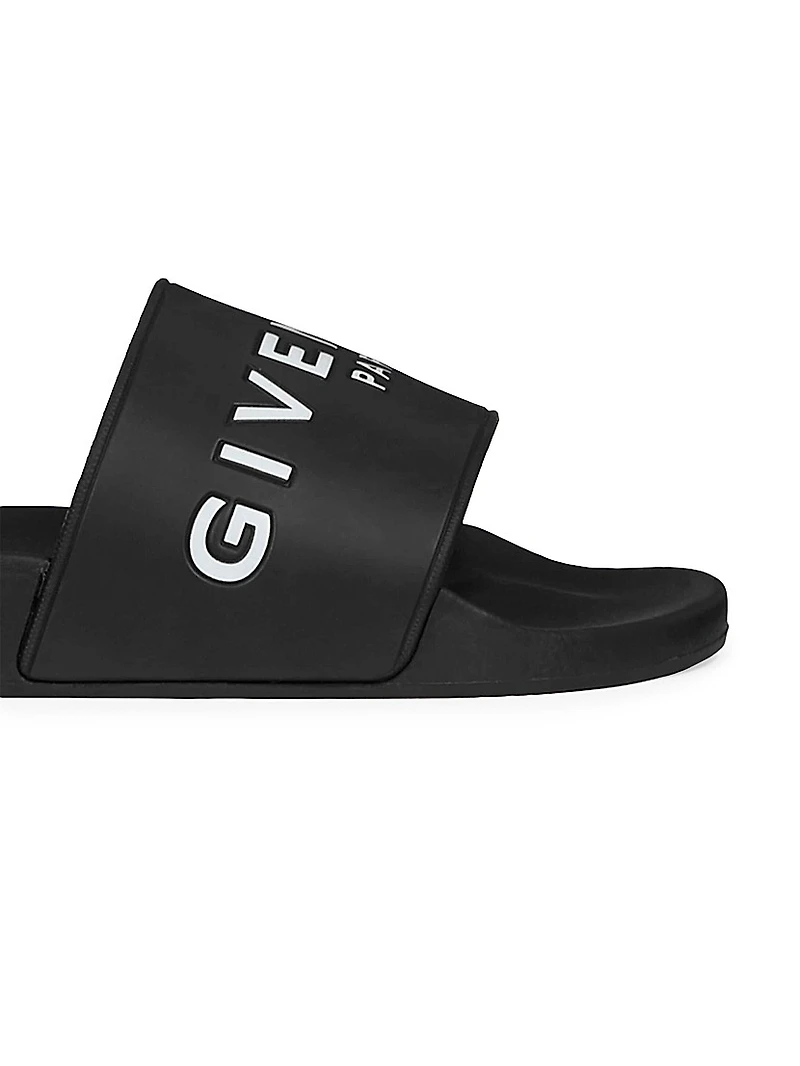 Slide Flat Sandals Rubber