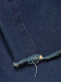 Horseshoe Wide-Leg Frayed Jeans