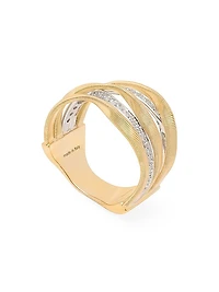 Marrakech Two-Tone 18K Gold & 0.3 TCW Diamond 5-Strand Ring