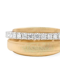 Masai Two-Tone 18K Gold & 0.45 TCW Diamond Ring