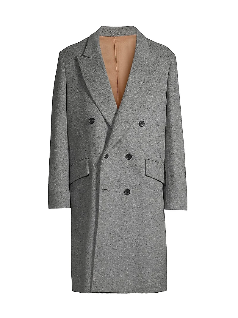 Thomas Wool & Cashmere-Blend Double-Breasted Coat
