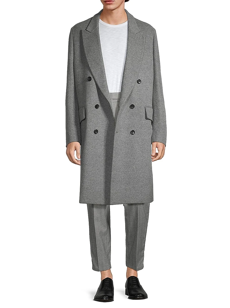 Thomas Wool & Cashmere-Blend Double-Breasted Coat