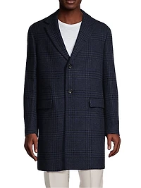 Sherwood Wool-Blend Houndstooth Coat