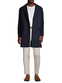 Sherwood Wool-Blend Houndstooth Coat