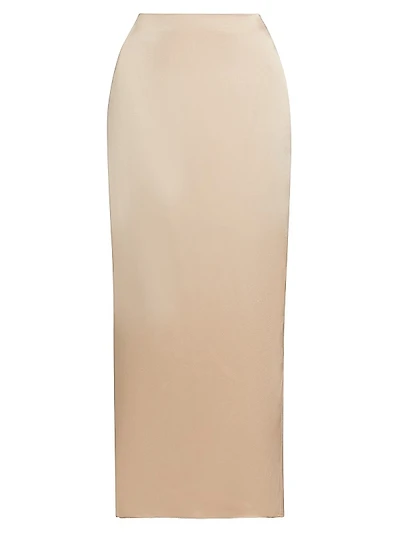 Bias-Cut Silk Maxi Skirt