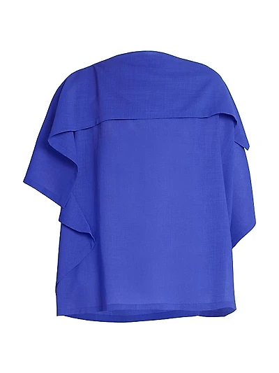 Square Over Wool-Blend Top