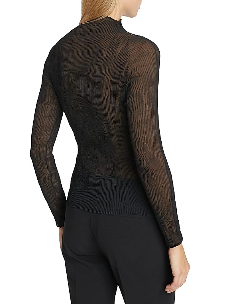 Chiffon Twist Plissé Blouse