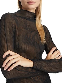 Chiffon Twist Plissé Blouse