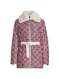 Clea Sixties Faux Fur-Trimmed Jacket