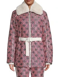 Clea Sixties Faux Fur-Trimmed Jacket