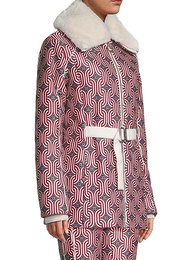Clea Sixties Faux Fur-Trimmed Jacket