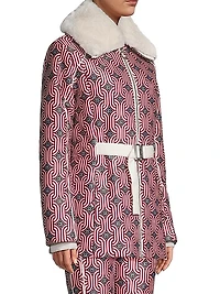 Clea Sixties Faux Fur-Trimmed Jacket