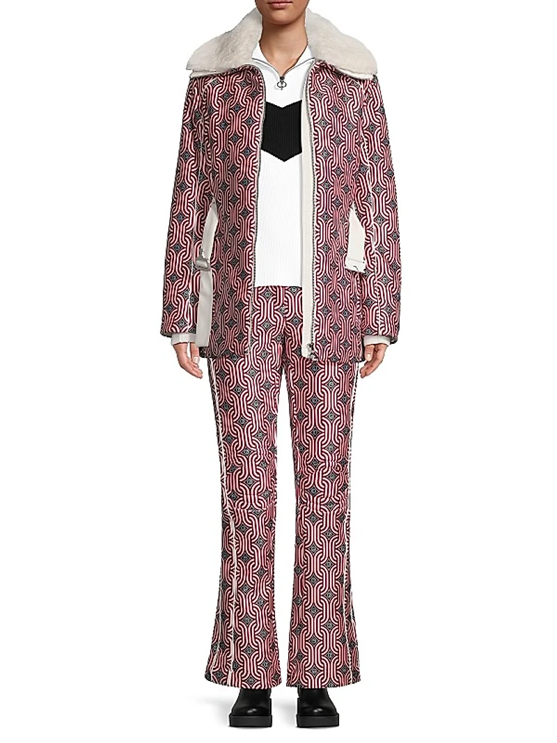 Clea Sixties Faux Fur-Trimmed Jacket