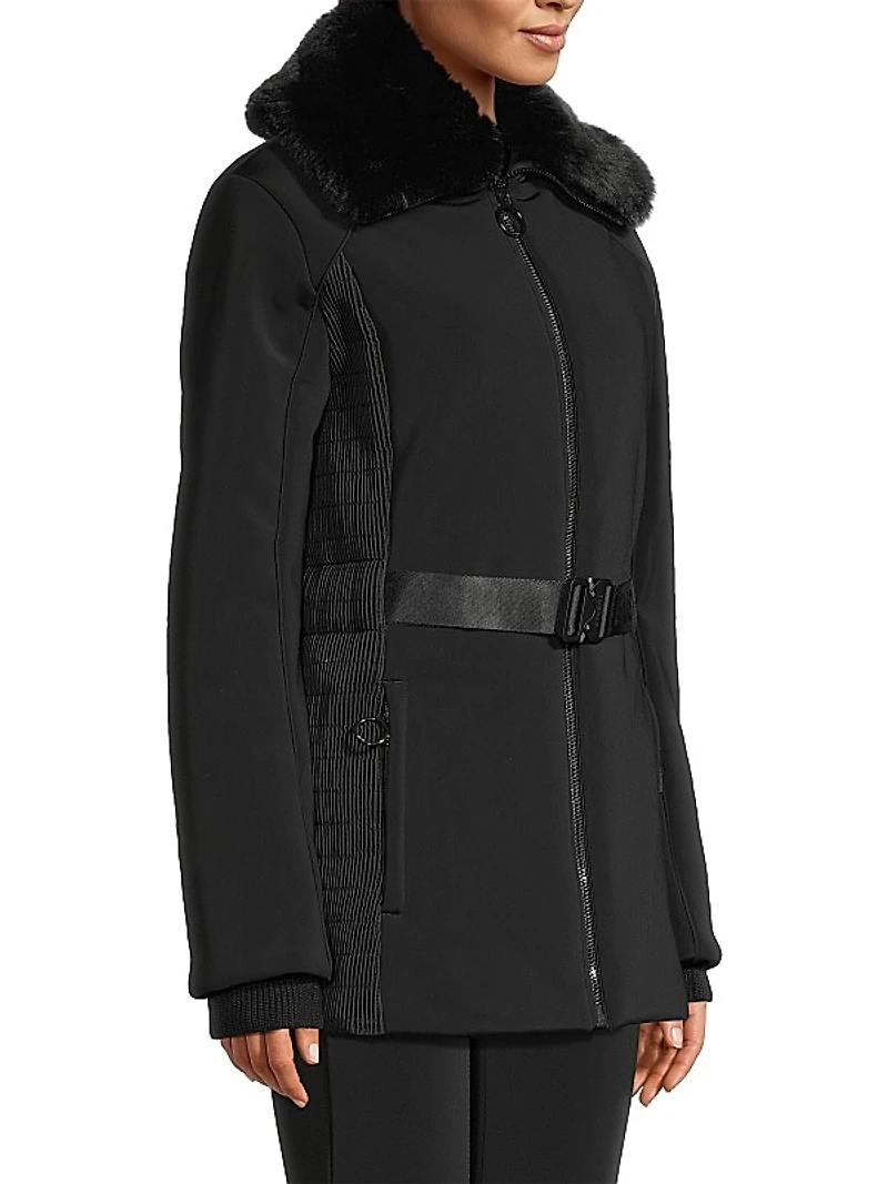 Clea Faux Fur-Trimmed Jacket