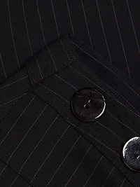 Prelude: Aama Tales Pinstriped Wool Midi-Skirt