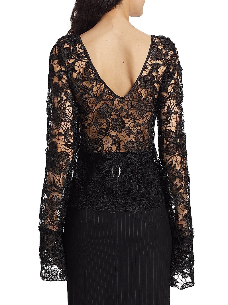 Prelude: Aama Tales Crocheted Lace Blouse