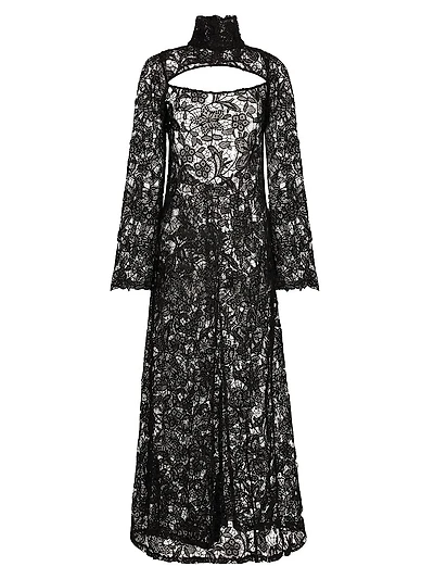 Prelude: Aama Tales Sheer Lace Maxi Dress