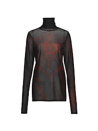 Prelude: Aama Tales Mesh Turtleneck Top