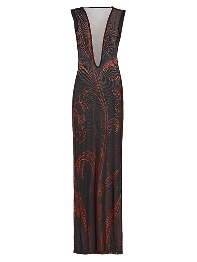 Prelude: Aama Tales Mesh Maxi Dress