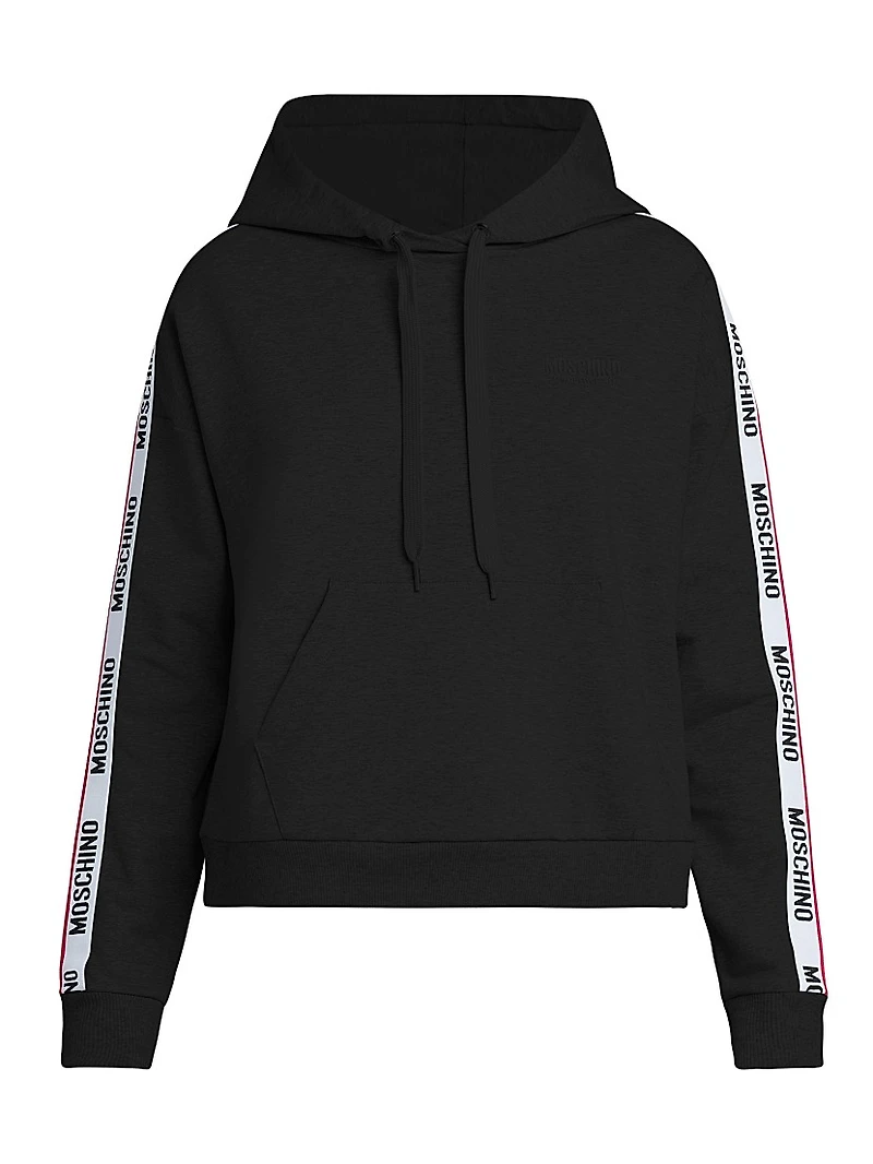 Stretch-Cotton Knit Hoodie