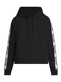 Stretch-Cotton Knit Hoodie