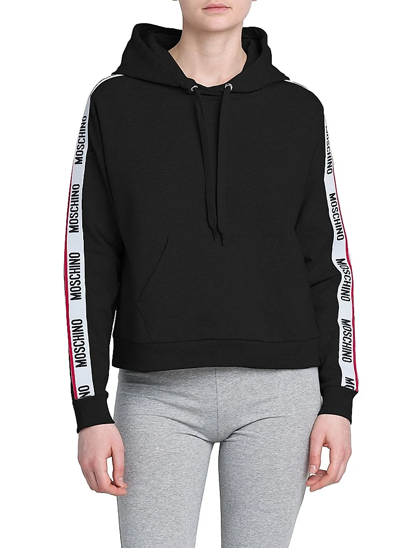 Stretch-Cotton Knit Hoodie