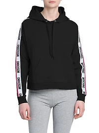 Stretch-Cotton Knit Hoodie
