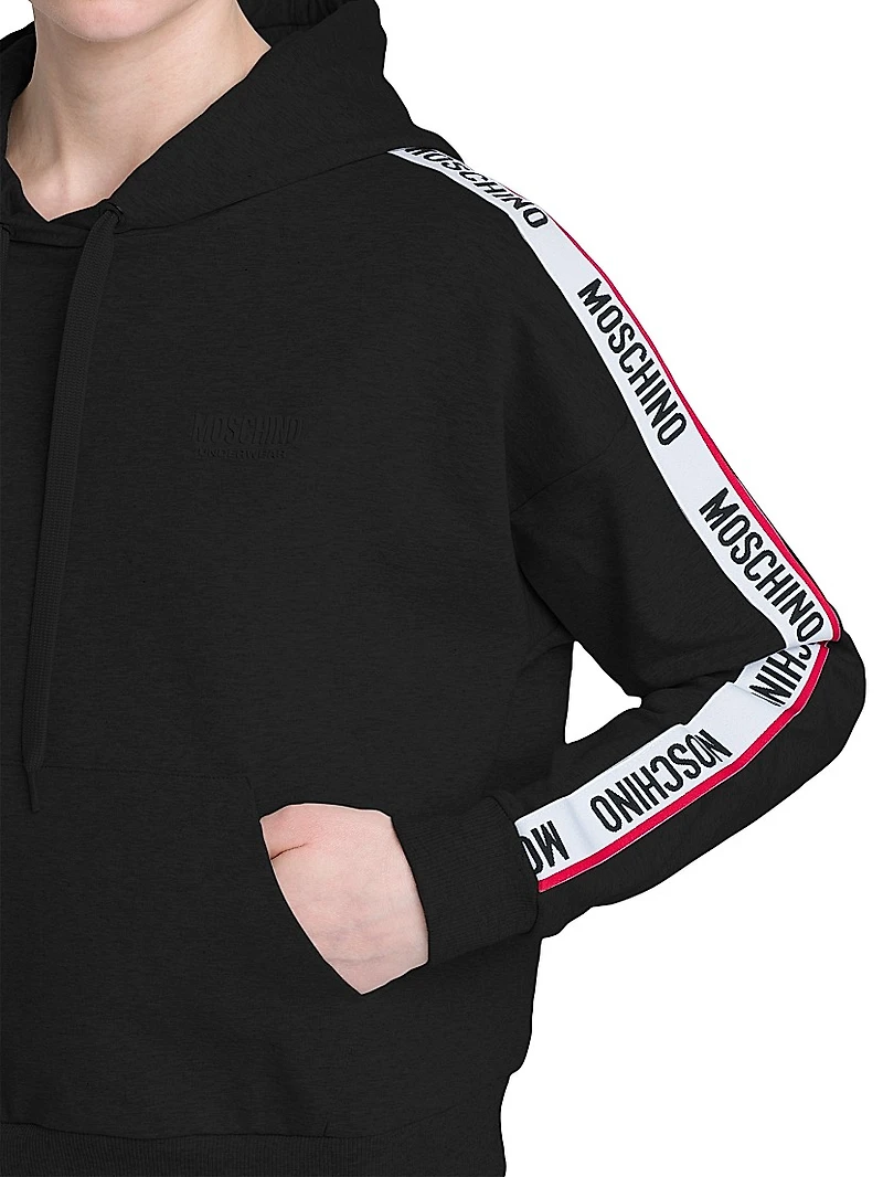 Stretch-Cotton Knit Hoodie