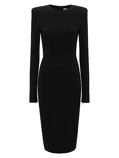 Wool-Blend Body-Con Dress