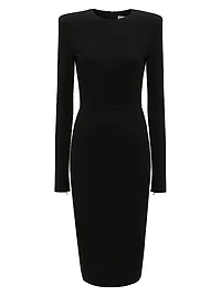 Wool-Blend Body-Con Dress